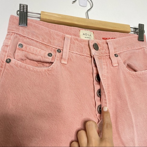 Alice & Olivia Pink High Rise Girlfriend Jeans - Picture 8 of 11